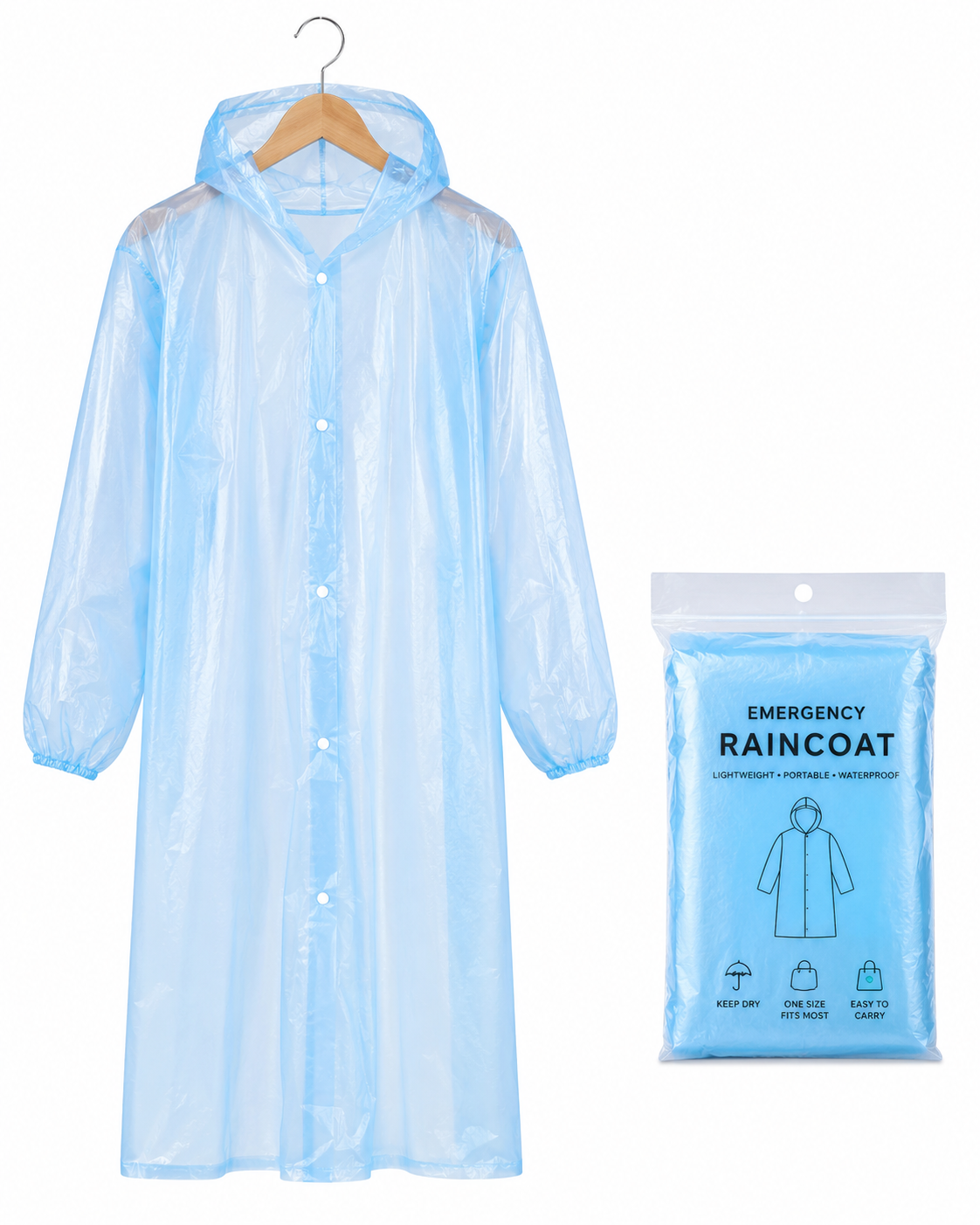 Disposable PE Raincoat